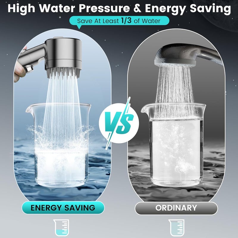PWERAN RV Shower Head Filtered Shower Head with Hose 3 Setting High Pressure Showerhead with On Off Switch for Travel Trailer - Image 3
